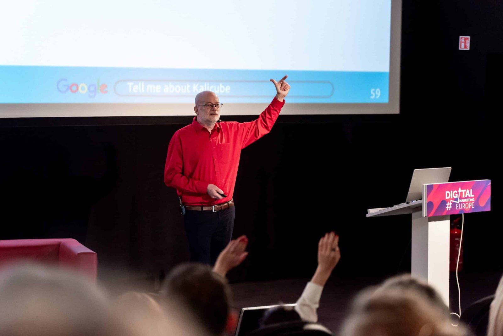 Jason Barnard on stage at Digital Marketing Europe